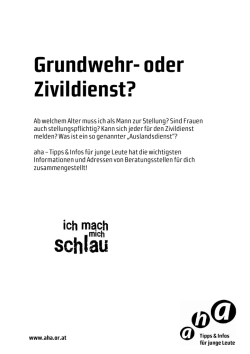 Grundwehr- oder Zivildienst?