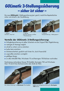 GOLmatic 3 Stellungssicherung