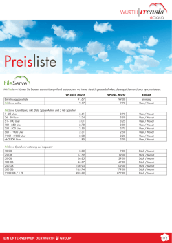 Preisliste - Würth ITensis AG