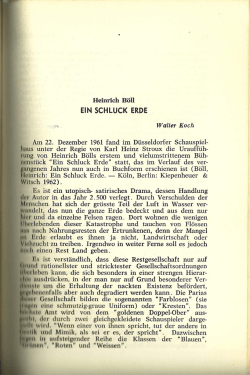 Heinrich Böll EIN SCHLUCK ERDE