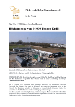 H&ouml;chstmenge von 64 000 Tonnen Erd&ouml;l