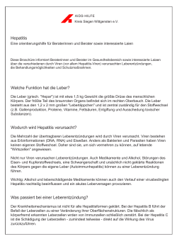 Hepatitis Welche Funktion hat die Leber? - AIDS
