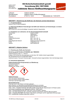 EG-Sicherheitsdatenblatt redstone Secco Entfeuchtungsputz