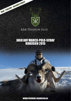 jagd auf marco-polo-schaf kirgisien 2015 - Jagdreisen