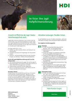 Im Visier: Ihre Jagd- Haftpflichtversicherung.