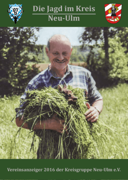 Die Jagd im Kreis Neu-Ulm - Kreisgruppe Neu