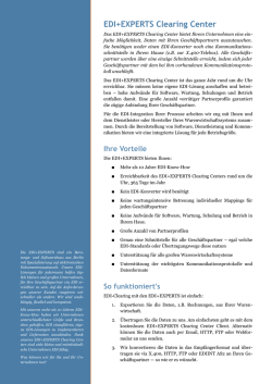 EDI+EXPERTS Clearing Center f&uuml;r Lieferanten