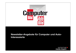 Newsletter-Angebote für Computer und Auto