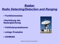 Radar Radio Detecting/Detection and Ranging
