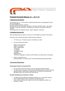 Protokoll Eurotrial Sitzung 14. – 15.11.15
