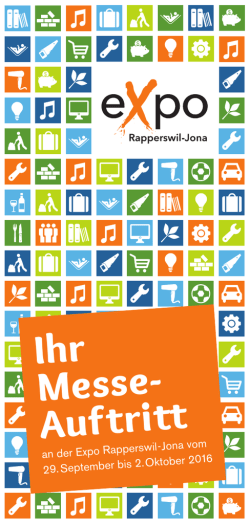 Ihr Messe- Auftritt - Expo Rapperswil-Jona