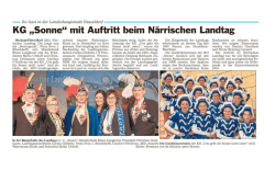 42-Auftritt beim Naerrischen Landtag Duesseldorf 26.01.2016 Artikel