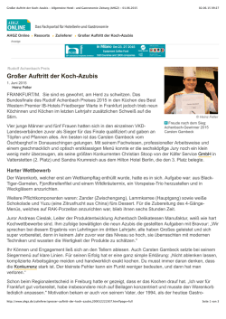 Gro&szlig;er Auftritt der Koch