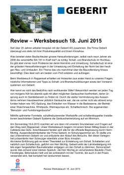 Review – Werksbesuch 18. Juni 2015