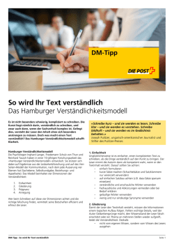 So wird Ihr Text verständlich Das Hamburger