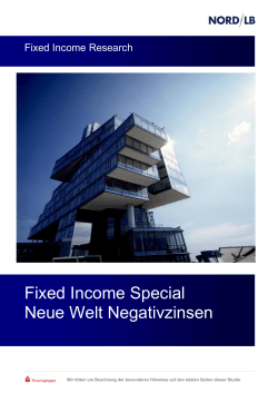 Fixed Income Special Neue Welt Negativzinsen