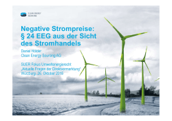 Negative Strompreise: § 24 EEG aus der Sicht des Stromhandels