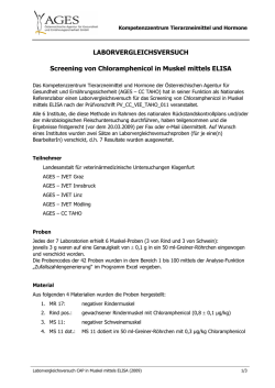 LABORVERGLEICHSVERSUCH Screening von