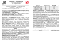 Information zum Mittagessen im Schuljahr 2015/2016