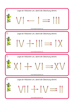 Streichholzrätsel - Mathemonsterchen