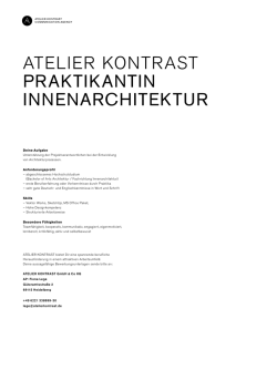 ATELIER KONTRAST PRAKTIKANTIN INNENARCHITEKTUR