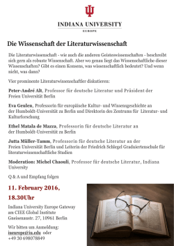 Die Wissenschaft der Literaturwissenschaft