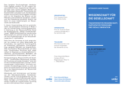 wissenschaft für die gesellschaft - Zivilgesellschaftliche Plattform