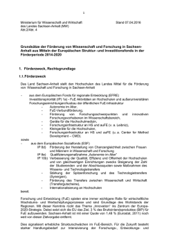 Grunds&auml;tze der F&ouml;rderung von Wissenschaft und Forschung in