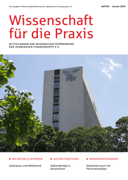 Wissenschaft für die Praxis - Wissenschaftsförderung der