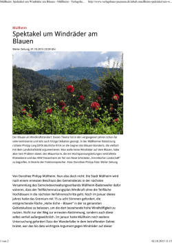 Spektakel um Windräder am Blauen - Buergerwindrad