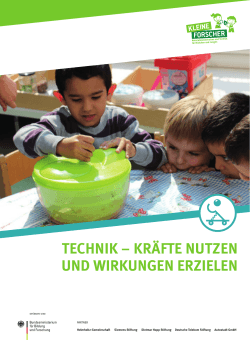 technik – kräfte nutzen und wirkungen erzielen