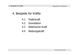 4. Beispiele f&uuml;r Kr&auml;fte p