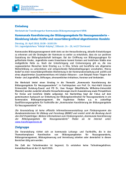 Einladung & Programm - Transferinitiative Kommunales