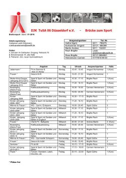 Infoblatt &ndash; Turnen