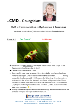 Übungsblatt CMD Knirschen Kiefergelenk - Helga Graf