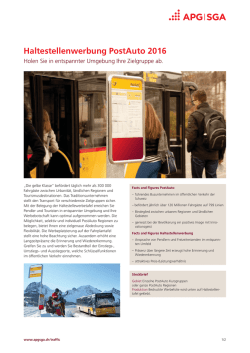 Haltestellenwerbung PostAuto 2016 - APG