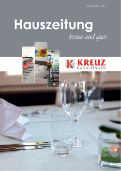 Hauszeitung - Hotel Restaurant Kreuz