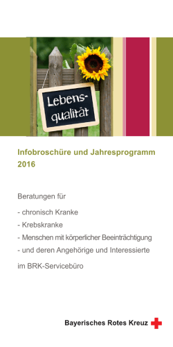 Gesundheitsprogramm 2016 - Kreisverband Landshut