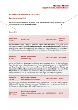 Jahresprogramm 2016