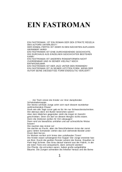 ein fastroman - Freigeldpraktiker