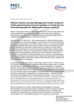 Infineon Austria und das Management Center Innsbruck richten