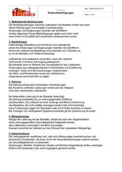 Einkaufsbedingungen