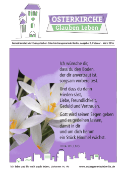 Ich lebe und ihr sollt auch leben. (Johannes 14, 19)