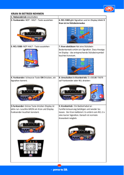 Quickguide / Anleitung Krane