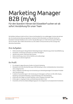 Marketing Manager B2B (m/w)