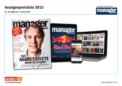 Anzeigenpreisliste 2015 - Spiegel-QC