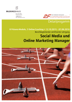 Social Media und Online Marketing Manager