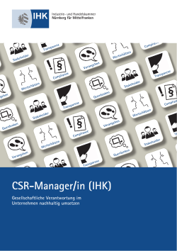 CSR-Manager/in - IHK Nürnberg für Mittelfranken
