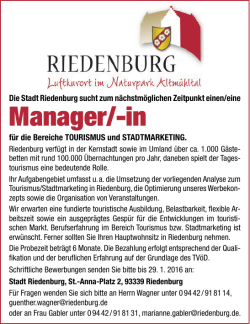 Manager - Stadt Riedenburg