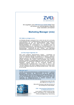 Marketing Manager (m/w)